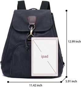 img 3 attached to Stylish Black Fashion Backpacks for Women: Ideal Travel and School Daypacks