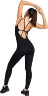 👗 ongasoft women's strappy athletic bodysuit: one-piece jumpsuit for yoga, dance & fitness - open back rompers логотип