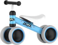 🚼 zebra sports baby balance bikes - cute toddler toys for 1 year old boys and girls (12-24 months) - first bicycle infant walker with no pedal, 4 wheels - ideal 1st birthday gift & thanksgiving christmas present logo