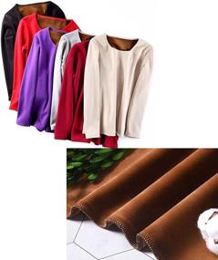 img 1 attached to 👚 Womens Warmwear Pullovers: Comfy Thermal T Shirts for Lingerie, Sleep & Lounge