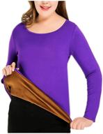 👚 womens warmwear pullovers: comfy thermal t shirts for lingerie, sleep & lounge logo