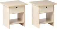 🗄️ ivory faux marble end table nightstand storage: furinno bin drawer 2-pack логотип