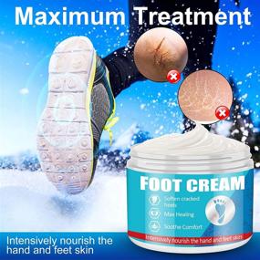 img 3 attached to 🦶 Natural Foot Repair Cream for Dry Cracked Feet - Moisturizes, Nourishes, Softens Rough Dead Skin - Makes Feet Smooth - 1.7 fl oz