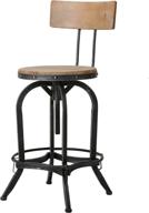 🪑 ximen fir wood barstool with backrest by christopher knight home - naturally antique finish logo