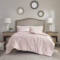 🛏️ madison park arya medallion pattern ultra soft luxury premium plush comforter set - full/queen size in blush logo