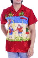 holiday santa claus hawaiian shirt: festive christmas party vacation beach red men/women's shirt logo