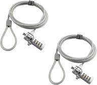 🔒 aomgd set of 2 6-foot kensington laptop locks - universal notebook combination security cable with 4-digit password protection for enhanced theft deterrence on notebooks, desktops, projectors, lcds, and plasmas logo