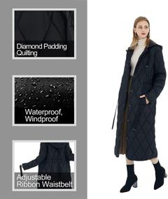 img 1 attached to 🧥 Warm and Stylish: Wownach Women's Long Puffer Coat - Quilted Hooded Maxi Parka for Ultimate Winter Comfort