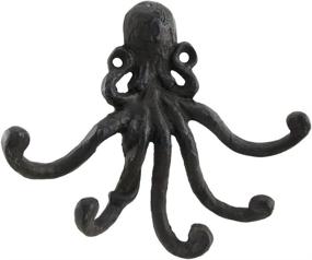 img 4 attached to SEO-Optimized Octopus Decorative Wall Mounted Key Rack Wall Hook by Zeckos in Cast Iron