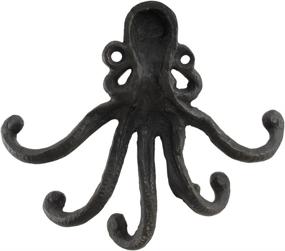 img 1 attached to SEO-Optimized Octopus Decorative Wall Mounted Key Rack Wall Hook by Zeckos in Cast Iron