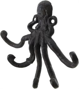 img 3 attached to SEO-Optimized Octopus Decorative Wall Mounted Key Rack Wall Hook by Zeckos in Cast Iron