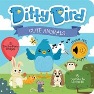 ditty bird baby sound book: exploring cute animals with 📚 touch and feel - perfect 1 year old boy girl gift logo