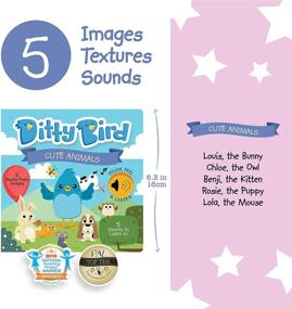 img 3 attached to DITTY BIRD Книга со звуками для малышей: Исследование милых животных со 📚 осязанием - идеальный подарок для мальчика или девочки в 1 год