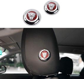 img 4 attached to 🚗 MAXDOOL Car Front Seat Switch-Adjusting Button Cover Decal Trim Decorative Frame Interior Upgrade for Jaguar FL F-PACE XE XJ (2pcs)(Red)