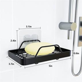 img 1 attached to 🧼 KINCMAX Bar Soap Holder Tray: Wall-Mounted Shower Dish and Kitchen Sink Rack - SUS304 Stainless Steel Soap Caddy Basket with Drainage for Bathroom and Kitchen