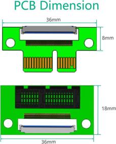 img 2 attached to 🔌 Enhanced Performance: PCI Express Riser Cable x1pcie 36PIN 1X Extension Cable - 90 Degrees Direction