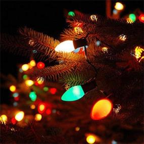 img 1 attached to GOOTHY C7 Multicolor Christmas Lights: 25Ft Vintage String Lights with 27 Colorful Incandescent Bulbs - Perfect for Outdoor Indoor Christmas Tree, Holiday Party, Wedding, and Patio Decor Lighting