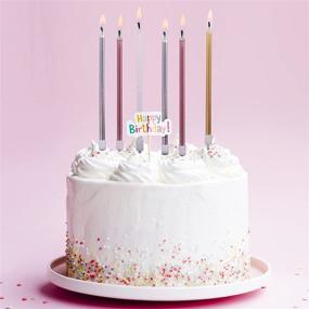 img 3 attached to 🎂 PHD CAKE Long Birthday Candles 24-Count with Holders in Gold, Silver, Rose Gold, and White - Cake Candles for Birthday Parties, Wedding Decorations, Party Candles, and Celebrations