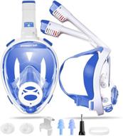 🤿 swimstar foldable full face snorkel mask set for adults, teens, kids | anti-fog, anti-leak swimming gear | 100% dry snorkeling mask & snorkel logo