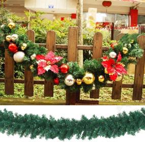 img 1 attached to 🎄 Rui Long Christmas Garland: Festive Indoor and Outdoor Pine Branch Decorations with 280 Branches,9 Feet Xmas Garland