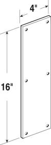 img 1 attached to 🚪 Prime-Line Products J 4580 Door Push Plate - 4x16 inch, Polished Brass: Durable and Stylish Upgrade for Your Doors