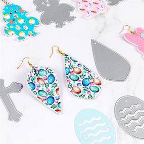 img 2 attached to Earring Teardrop Earrings Scrapbooking Cardmaking