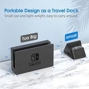 img 1 attached to ⚡️ HEYSTOP Portable Switch Dock for Nintendo Switch/OLED Model - HD HDMI, Nintendo Switch Docking Station Replacement with Type-C, USB 3.0 Port - Black