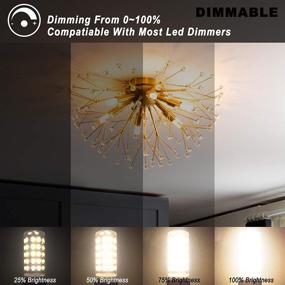 img 2 attached to 💡 Ziomitus Dimmable Chandelier Lighting with Flicker Effect