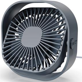 img 4 attached to USB Desk Fan by MISSUE - Personal Fan with 3 Speeds, 360° Rotation, Portable USB Powered for Home, Office, Indoor & Outdoor Use