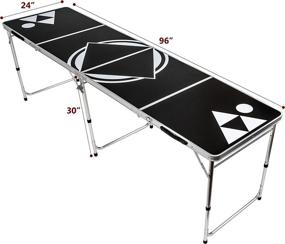 img 2 attached to 🍺 8-Foot Portable Beer Pong Table with Bottle Opener & 6 Pong Balls - Discover 35+ Stylish Designs!