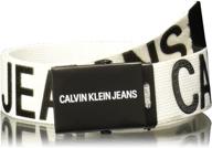 calvin klein webbing strap white logo
