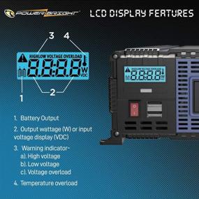 img 1 attached to 🔌 PowerBright 1100 Ватт Инвертор питания: Эффективный автомобильный конвертер 12V в 110V с двойными розетками переменного тока, USB-портами и качеством, одобренным UL