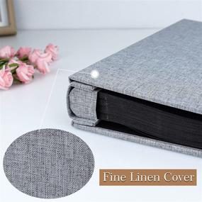 img 3 attached to Vienrose Photo Alum 4x6: Large Capacity Linen Album for 600 Photos - Ideal Bookshelf Albums for Baby & Wedding Gift