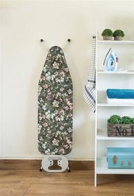 img 1 attached to 🌹 Encasa Homes Green Roses Ironing Board Cover - Extra Thick Pad, Made in India - Standard Size (54" x 15") Elasticated, Scorch Resistant, Durable - Replacement Cover