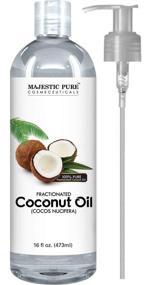 img 4 attached to 🌴 Majestic Pure Fractionated Coconut Oil for Relaxing Massage - Liquid Carrier Oil for Diluting Essential Oils - Moisturizer & Softener for Skin, Lips, Body, and Hair - 16 fl oz