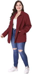 img 1 attached to 🧥 Agnes Orinda Plus Size Lightweight Anorak Jacket with Drawstring Utility – Perfect for Christmas Season