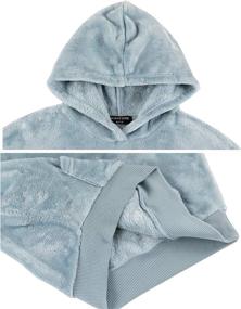 img 1 attached to 👧 ALWAYSONE Girls Oversize Sherpa Sweatshirt with Pocket - Soft Fluffy Coat, Fuzzy Fleece Hoodie, Ages 3-12 Years