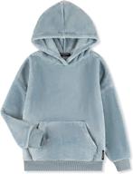 👧 alwaysone girls oversize sherpa sweatshirt with pocket - soft fluffy coat, fuzzy fleece hoodie, ages 3-12 years logo