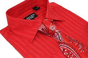 img 2 attached to 👔 Classic Striped Herringbone Pattern Regular Cufflinks for Men's Shirts