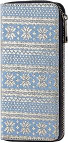 img 4 attached to Large Clutch Cellphone Purse with Zip-Around Bifold Wallet & Wristlet for Women - Fits 5.5 inch Phones