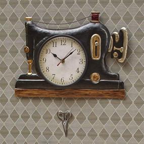 img 1 attached to 🧵 The Lakeside Collection Vintage Sewing Machine Pendulum Wall Clock