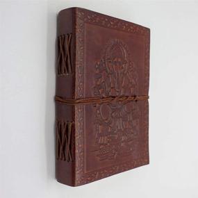 img 3 attached to 📓 Ganesha Journal: Premium Leather Journal for Both Men and Women - 200 Page Notebook and Travel Journal with Songwriting and Artistic Capabilities - 5x7 Inch Pages