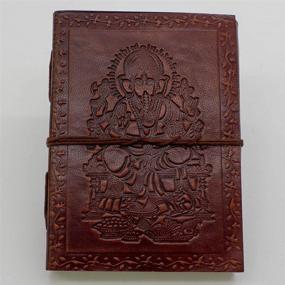 img 4 attached to 📓 Ganesha Journal: Premium Leather Journal for Both Men and Women - 200 Page Notebook and Travel Journal with Songwriting and Artistic Capabilities - 5x7 Inch Pages