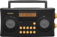 📻 sangean pr-d17 am/fm-rds portable radio for the visually impaired with guided voice prompts, black, 10 station presets (5 am, 5 fm), stereo/mono switch, alarm timer logo