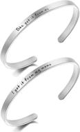 awegift daughter bracelets inspirational stainless logo