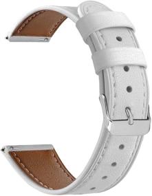 img 4 attached to 🌟 ViCRiOR Soft Genuine Leather Bands for Garmin Vivomove HR - Replacement Bracelet Wrist Strap for Garmin Vivomove HR Sport/Premium, Garmin Venu/Vivomove 3/Luxe/Style - White