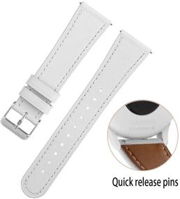 img 2 attached to 🌟 ViCRiOR Soft Genuine Leather Bands for Garmin Vivomove HR - Replacement Bracelet Wrist Strap for Garmin Vivomove HR Sport/Premium, Garmin Venu/Vivomove 3/Luxe/Style - White