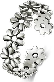 img 2 attached to 🌼 925 Sterling Silver Toe Ring: Daisy Flower Hawaiian Adjustable Band Ring, Supporting American Red Cross