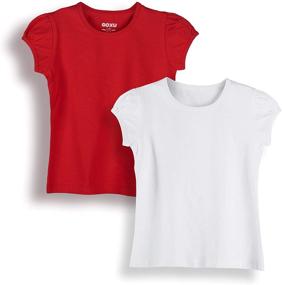 img 2 attached to 👧 GOXU Everyday Girls' Clothing and Tops, Toddler Sleeve Crewneck Tees & Blouses