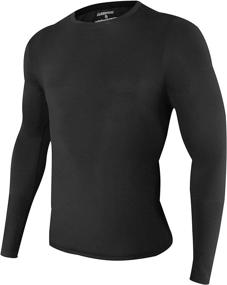 img 2 attached to 👕 AMZSPORT Men's Cool Dry Long Sleeve Compression Shirt: Ultimate Baselayer for Sports & Workouts